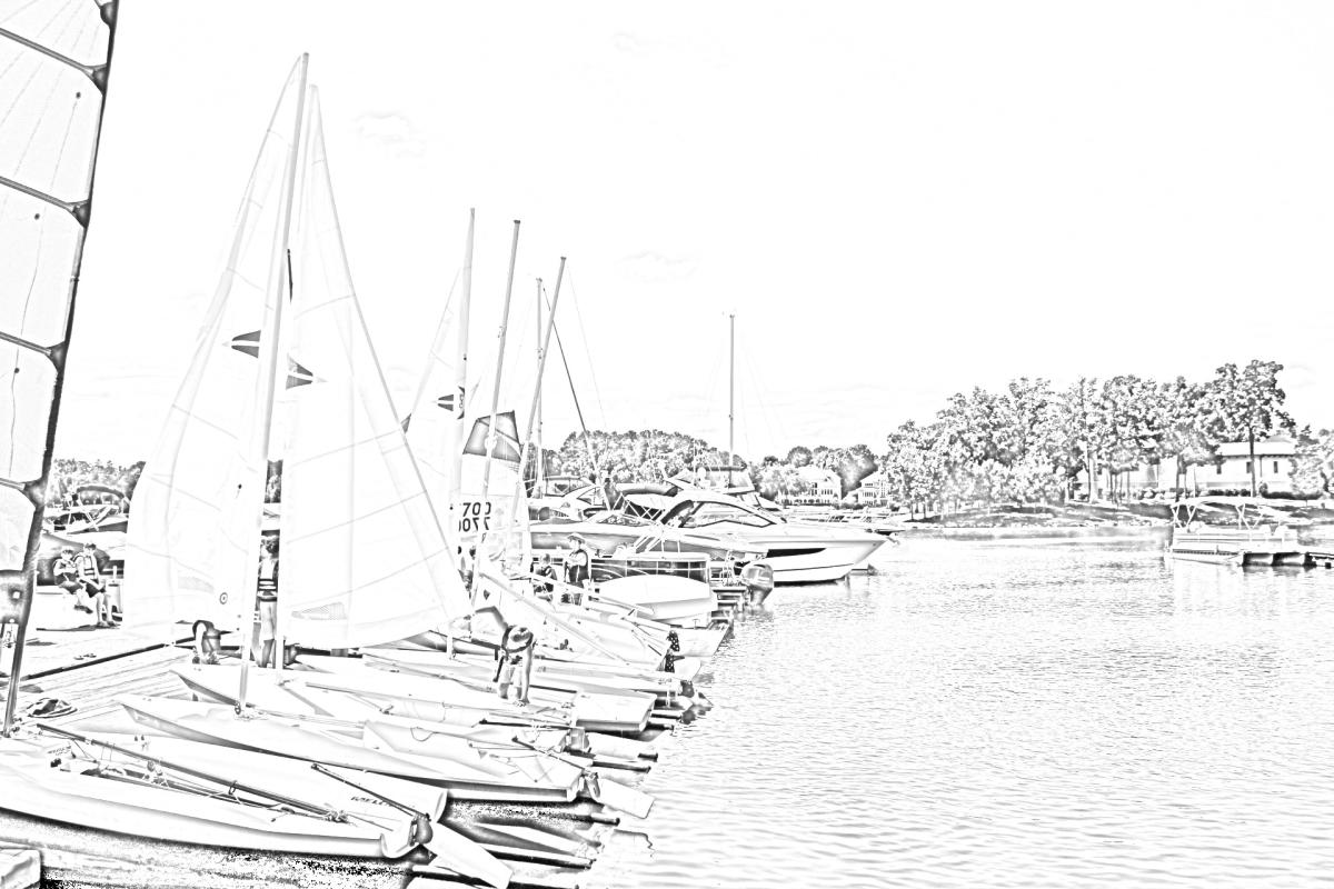 Sailboats Coloring Page