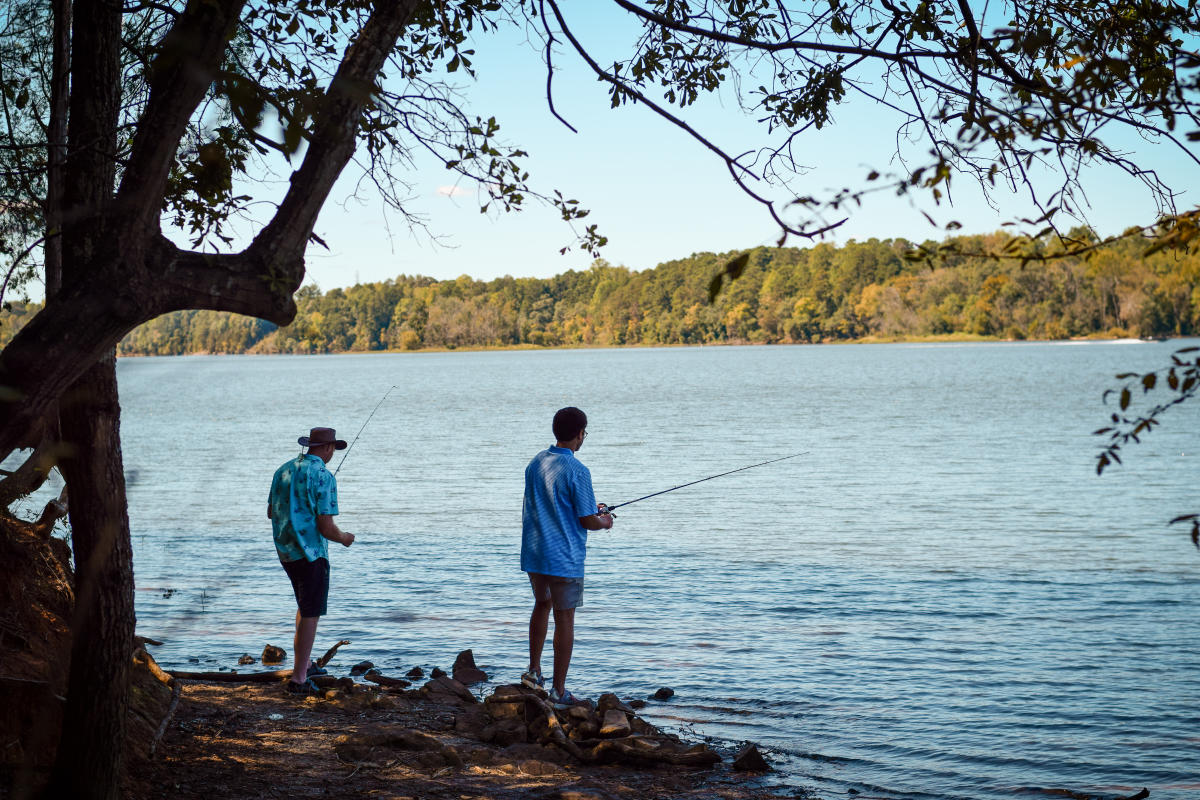 Fishing at Latta Nature Preserve