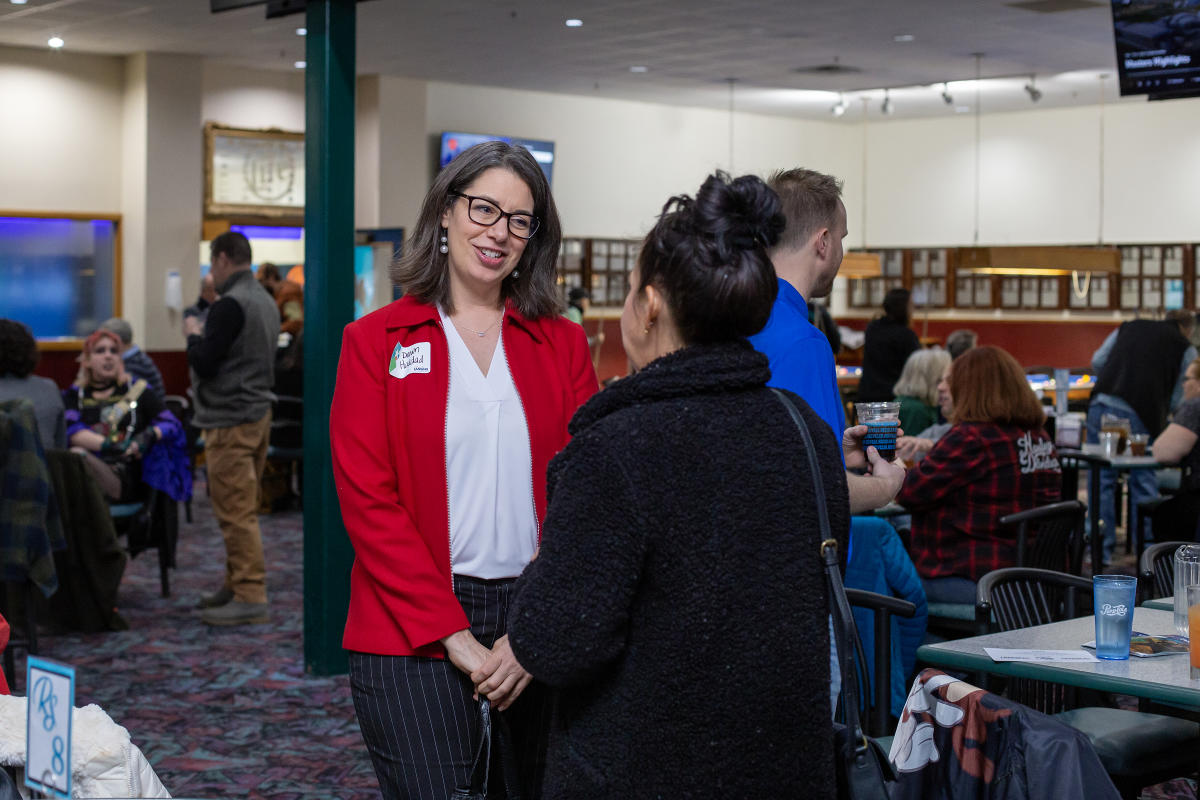 Two women having a conversation