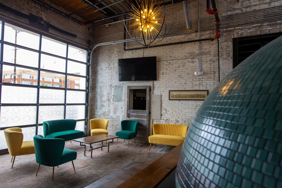 Seating room at REO Town Club House