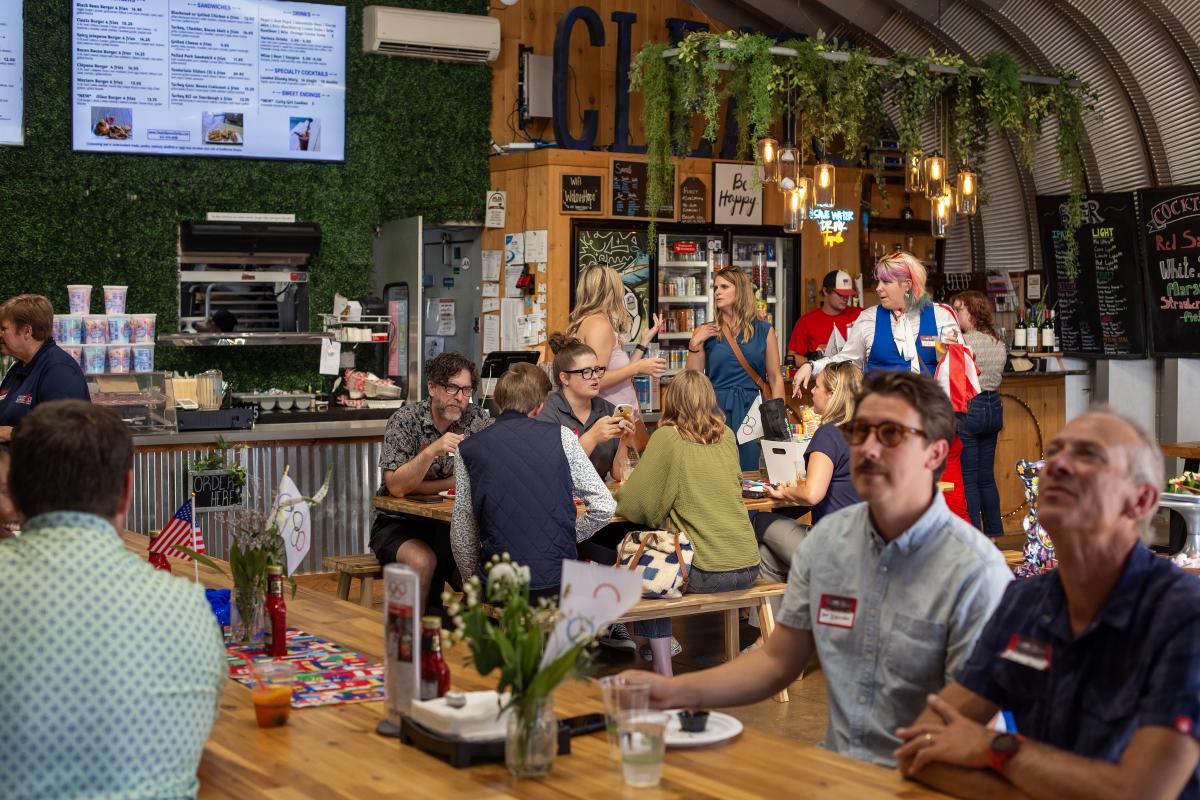 Interior of Cleat's Bar & Grille