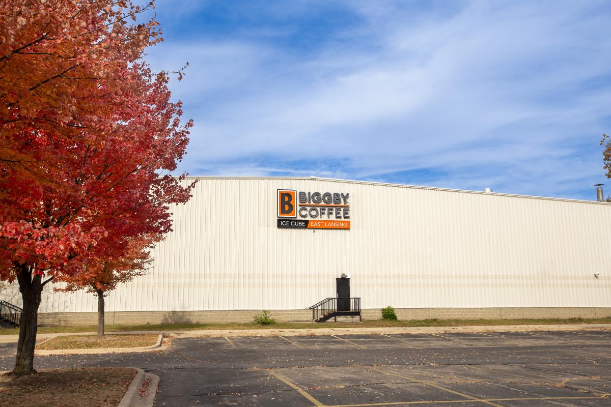 Exterior of Biggby Coffee Ice Cube East Lansing