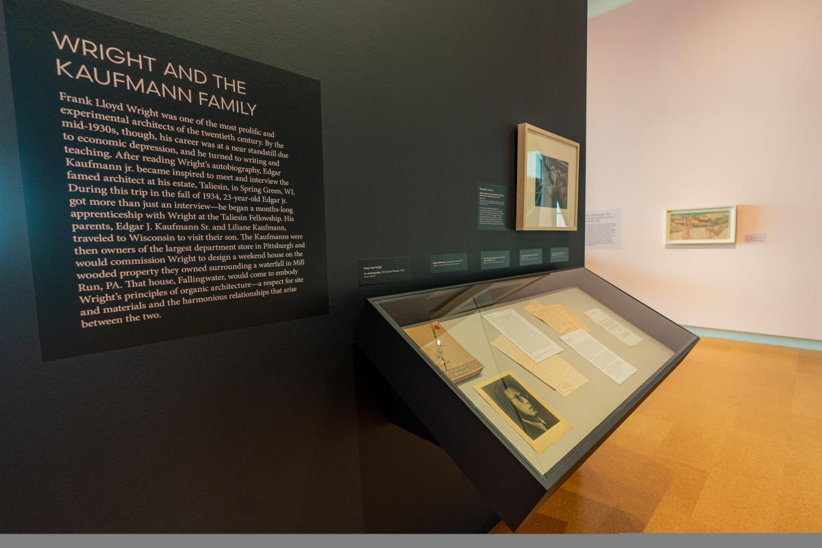 The “Frank Lloyd Wright's Southwestern Pennsylvania” exhibit at The Westmoreland Museum of American Art in Greensburg.