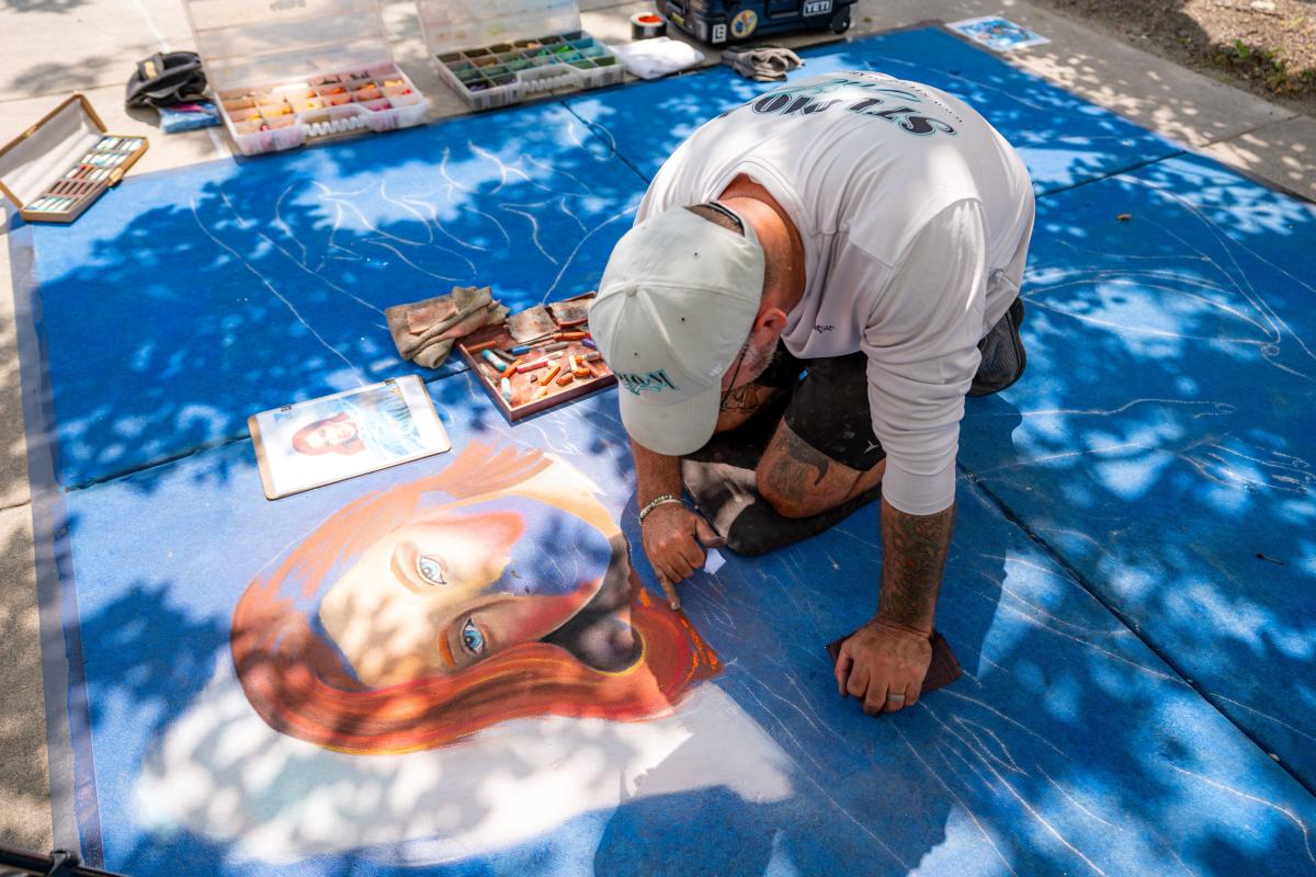 Somerset's Chalk the Block attracts artists from across the country each summer.