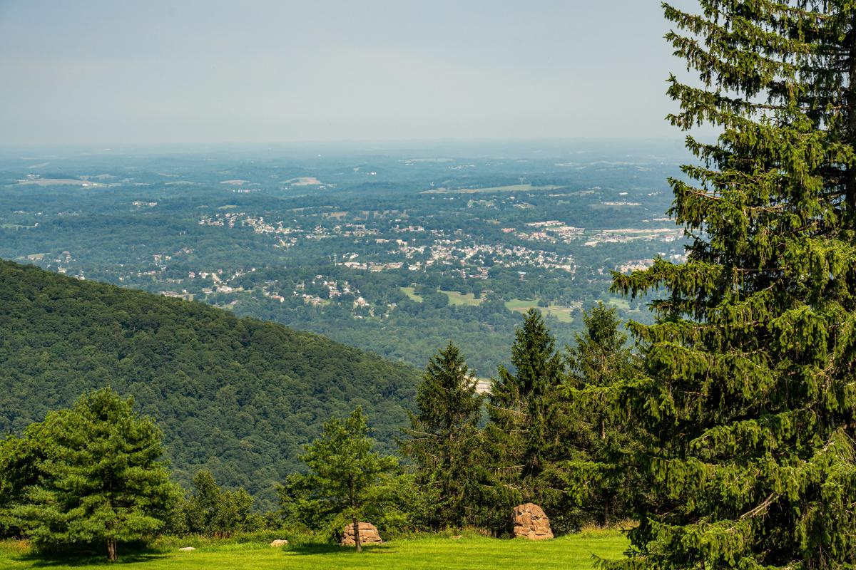 Uniontown, as seen from the Historic Summit Inn