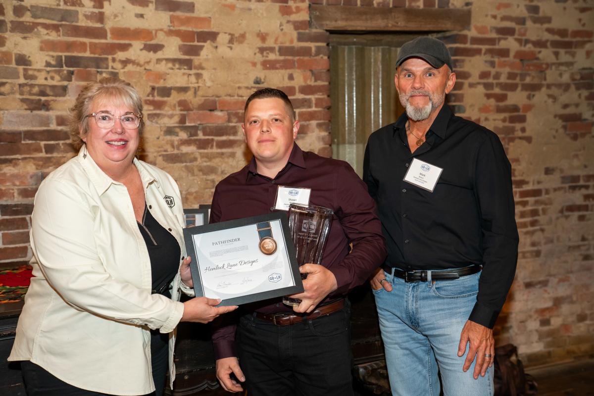 GO Laurel Highlands' Pathfinders of the Year award went to Mark Brown and his son Shawn Hresko of Hemlock Lane Designs.