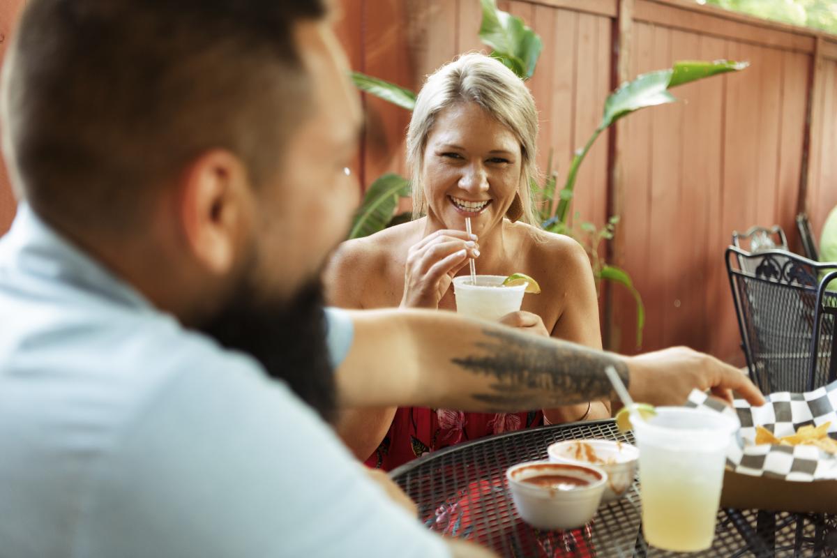 Couple at La Tropicana in Lawrence, Kansas