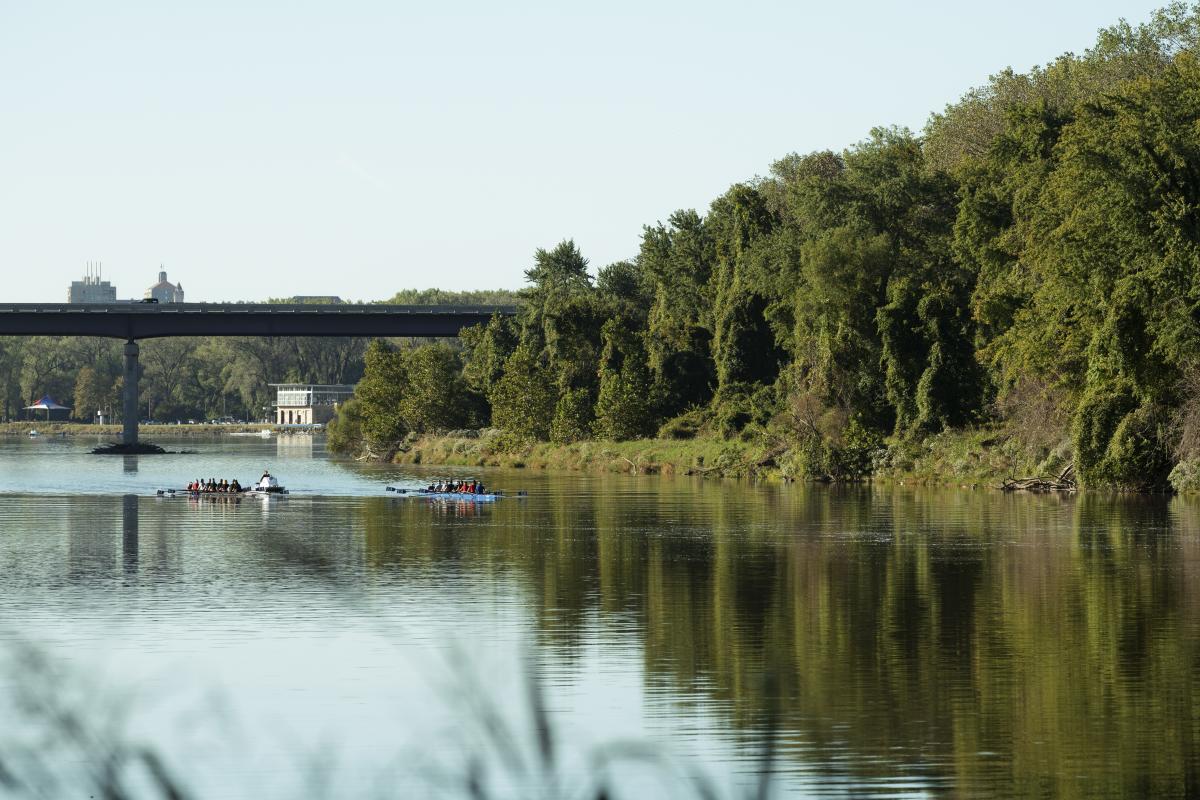 University of Kansas Rowing on the Kansas River