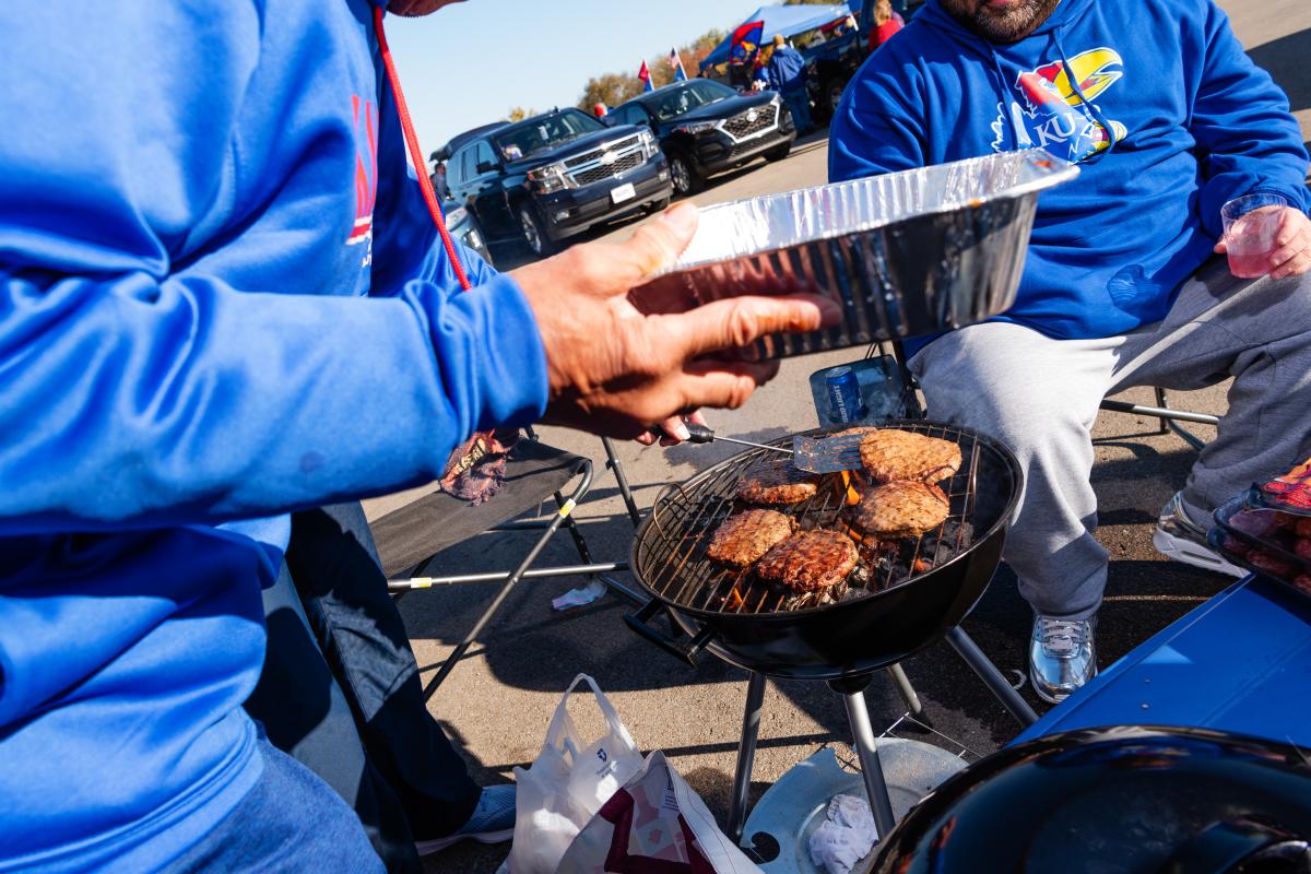 Tailgating at a Kansas Jayhawks Football game in Lawrence, Kansas