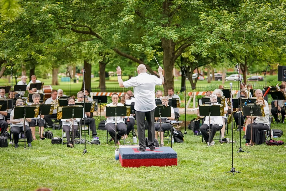 City Band Concert South Park in Lawrence Kansas