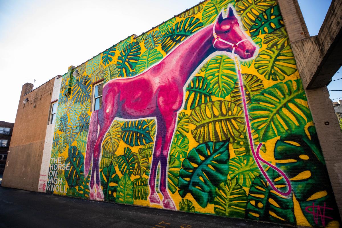 Horse on High Knoll - Downtown