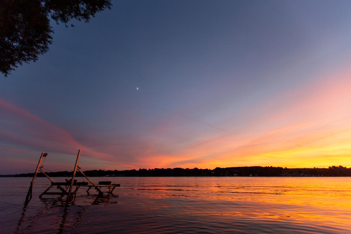 Sunset over Conesus Lake