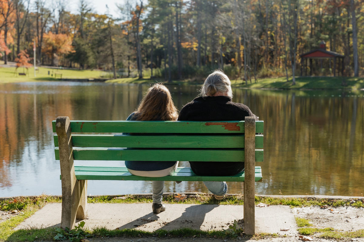 Couple on bench