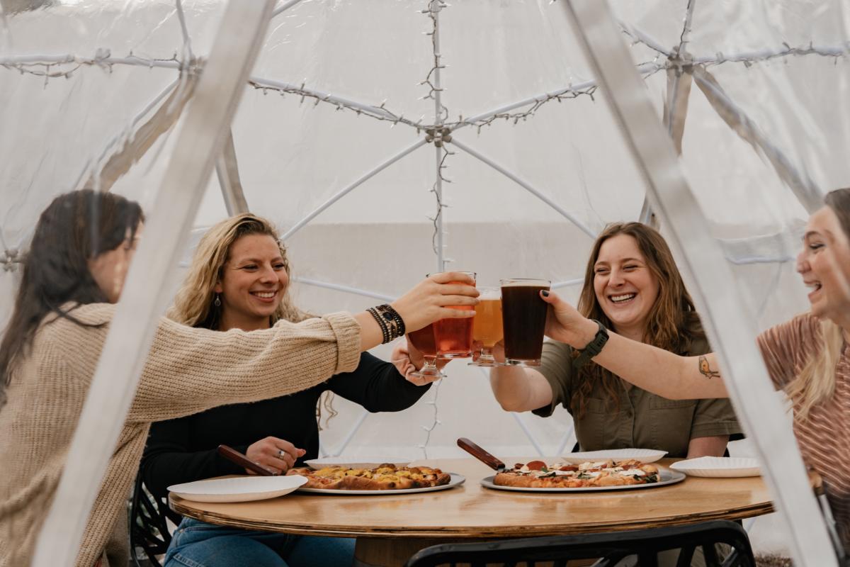 Women Dining in Igloo