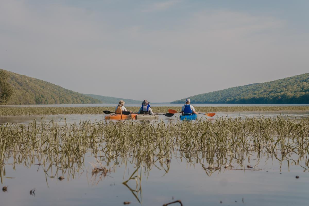 Kayakers on Hemlock