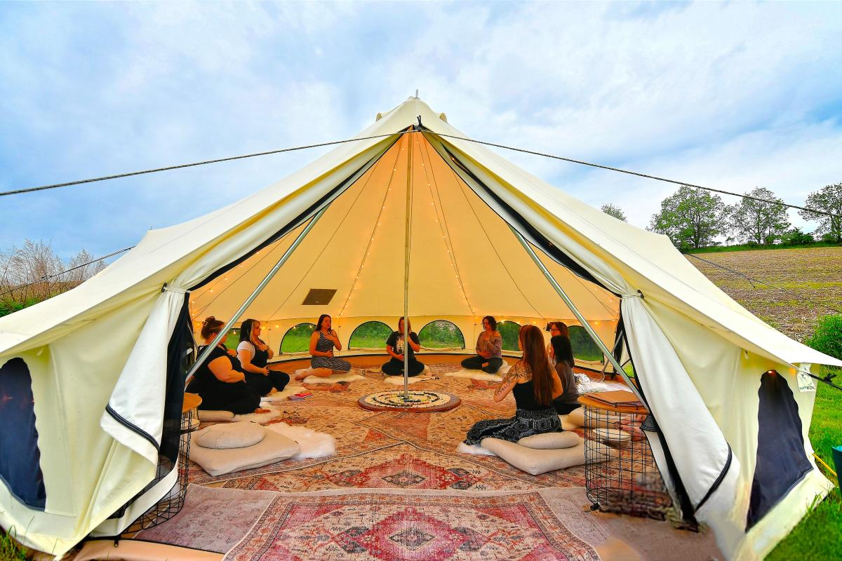 Tent at Magic Held Here