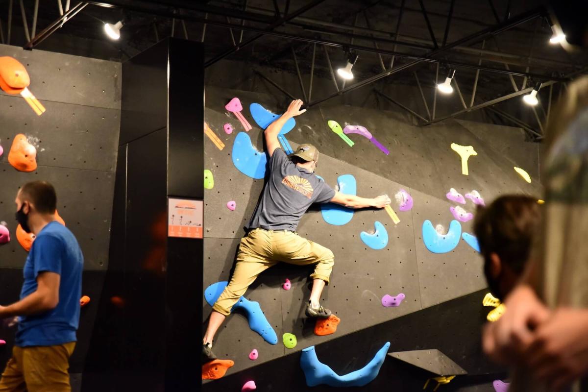 Man Indoor Bouldering