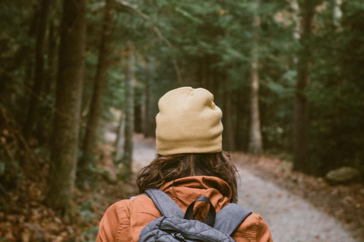 Woman Hiking with Backpack