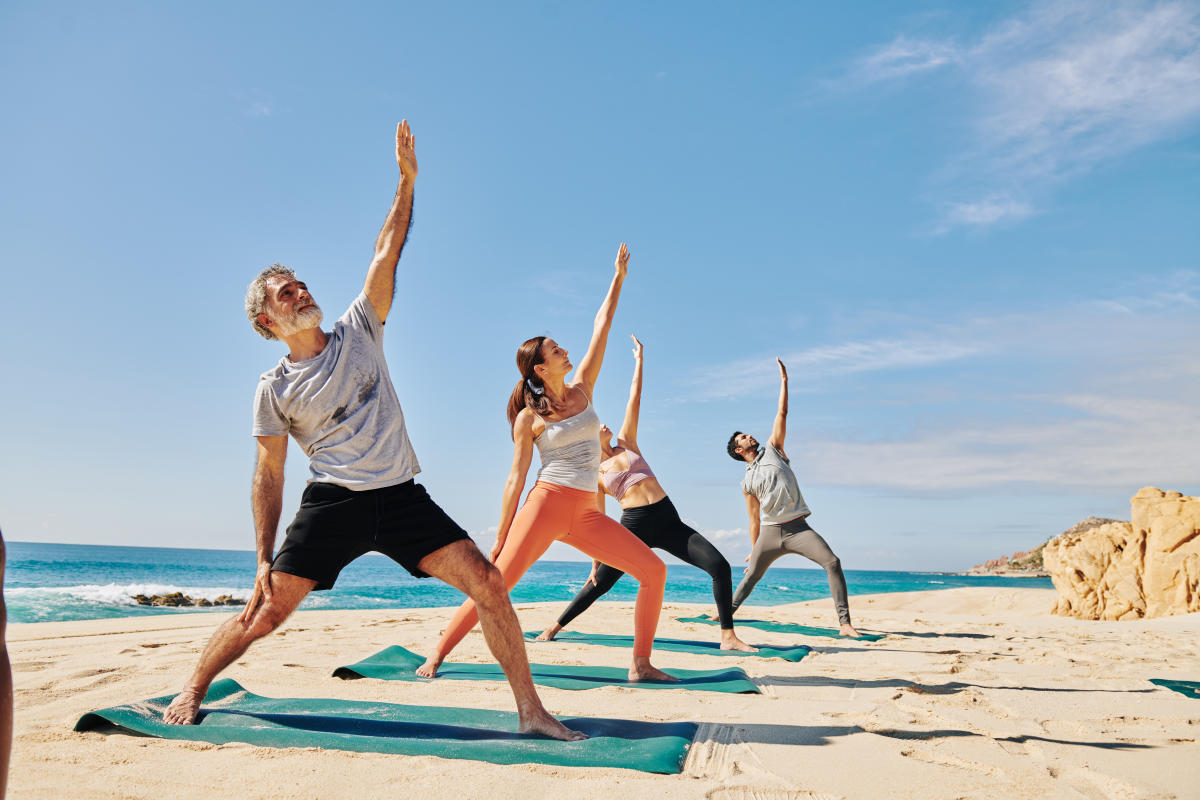 Yoga at the beach in Los Cabos