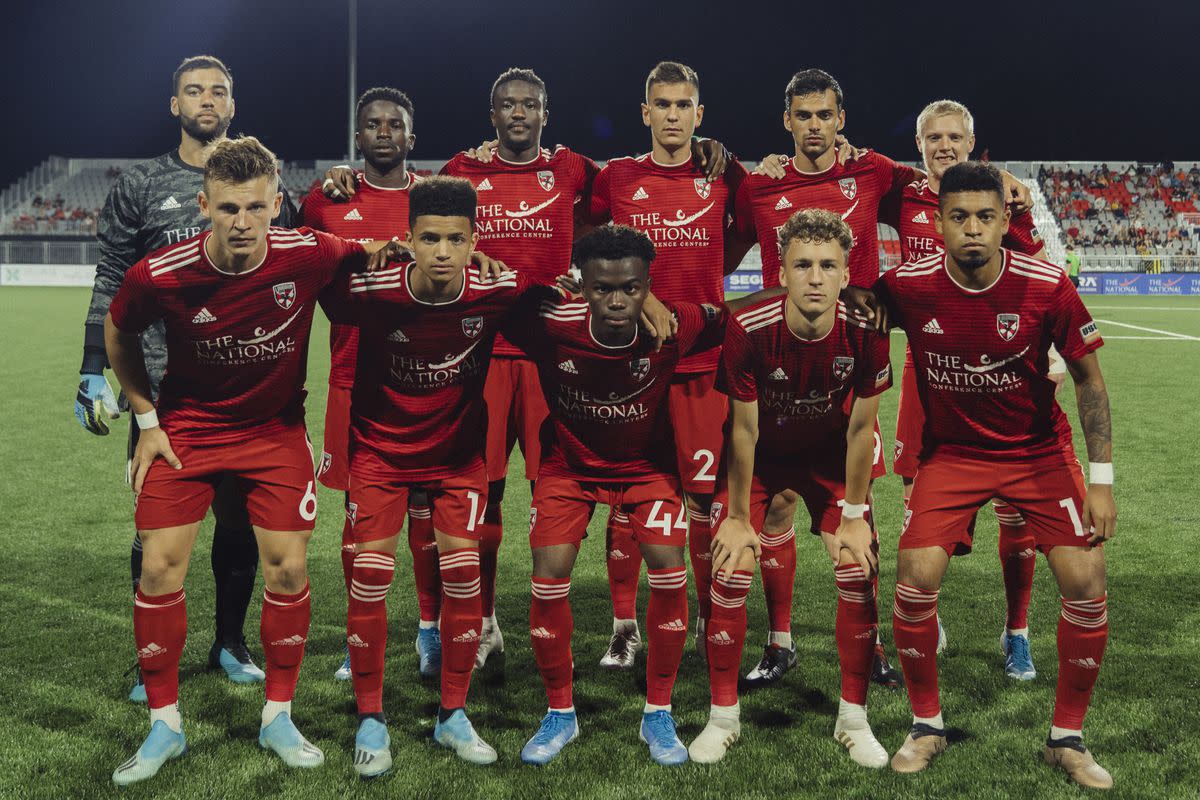 The Loudoun United team on the field