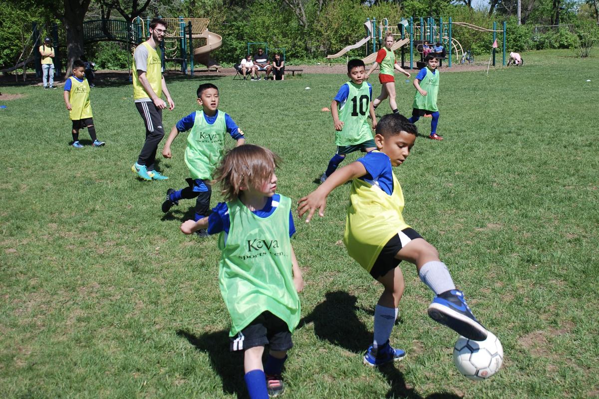 Youth grant winners Millennium Soccer Club playing a soccer game