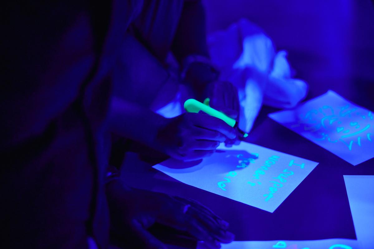 UV writing at Queens: The Exhibition