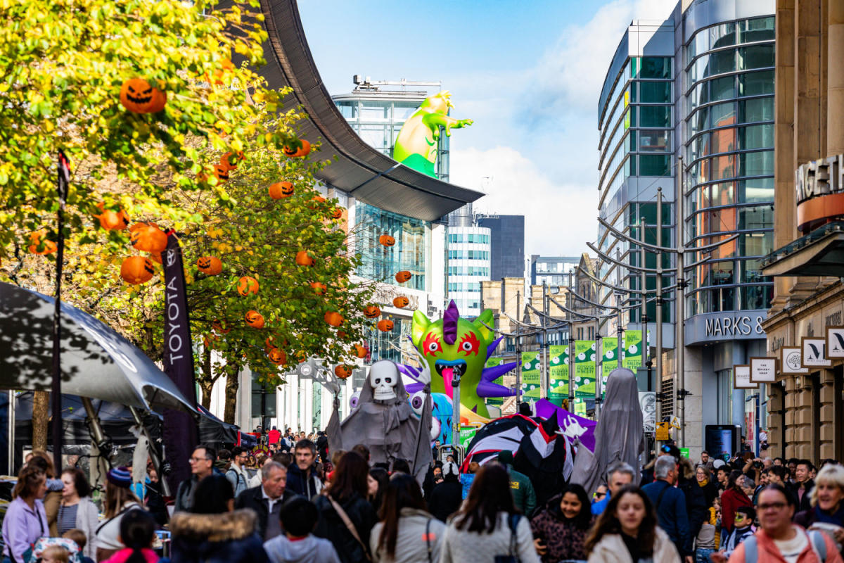 Image of people at Halloween in the City