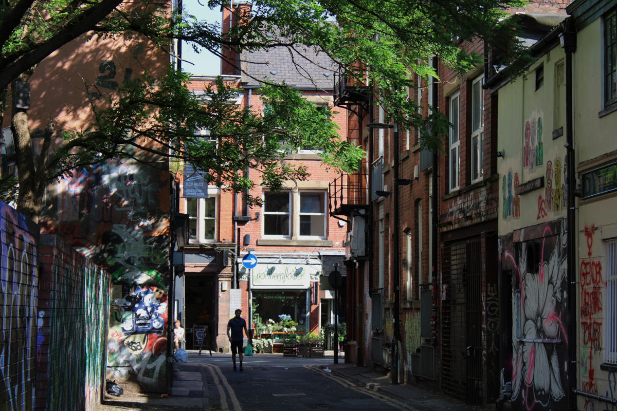 Side street in the Northern Quarter. Do not reuse the image.