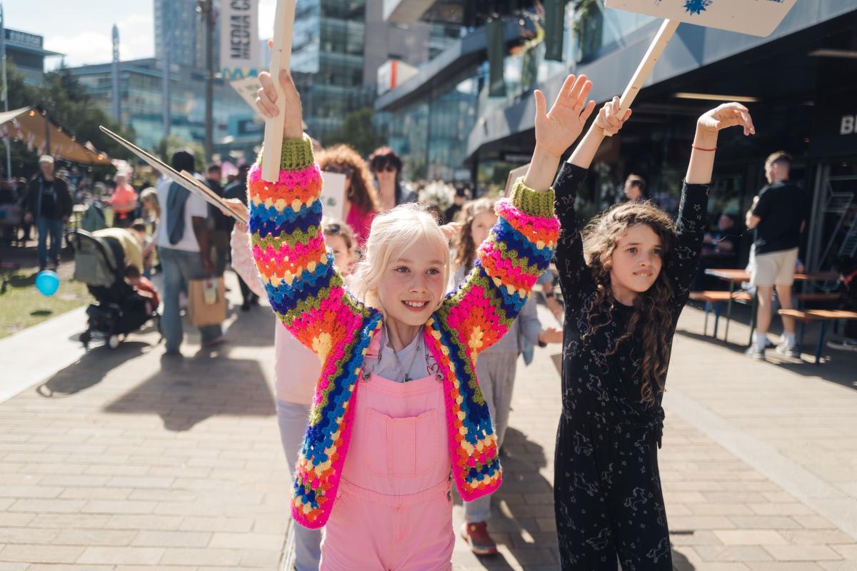 Children playing at We Invented the Weekend