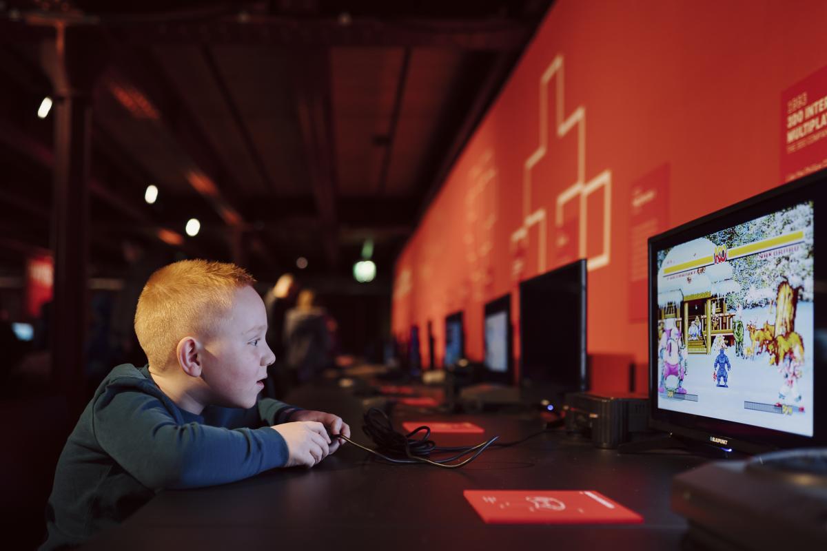 Young boy in Power Up