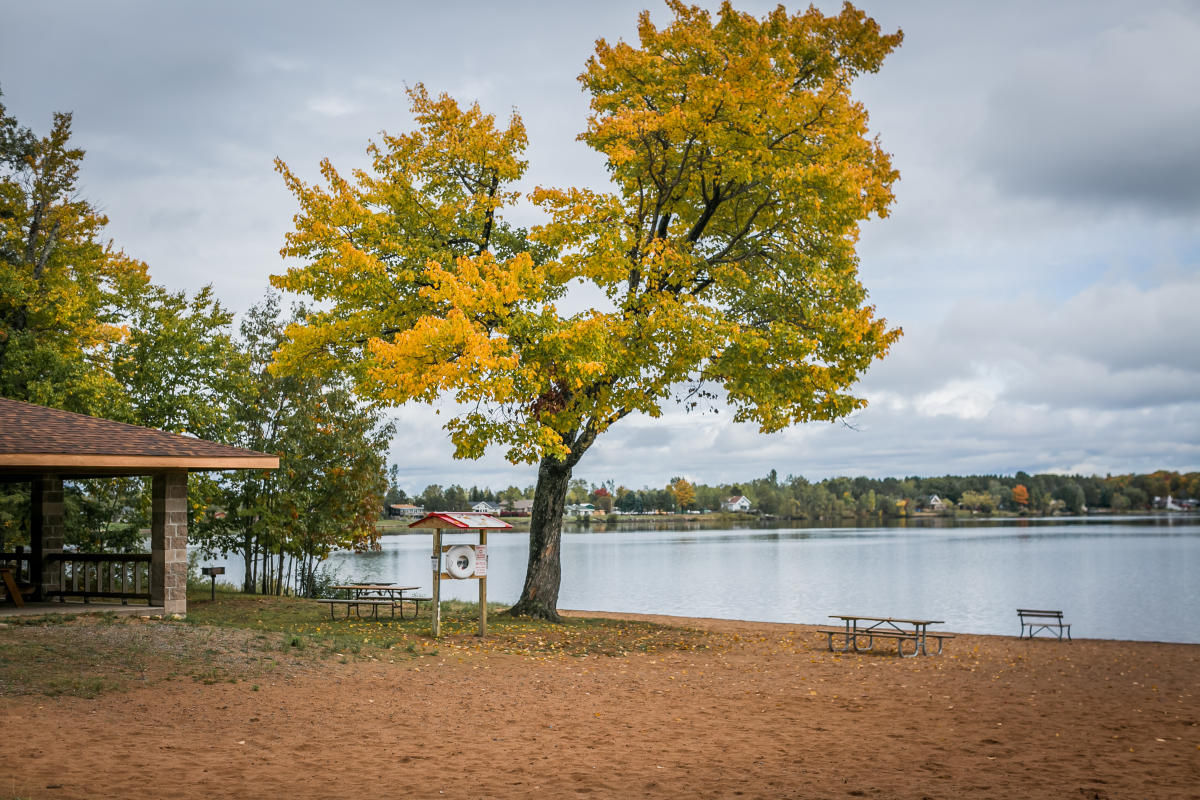 A look at the lake at Perkins Park Beach in Big Bay, MI