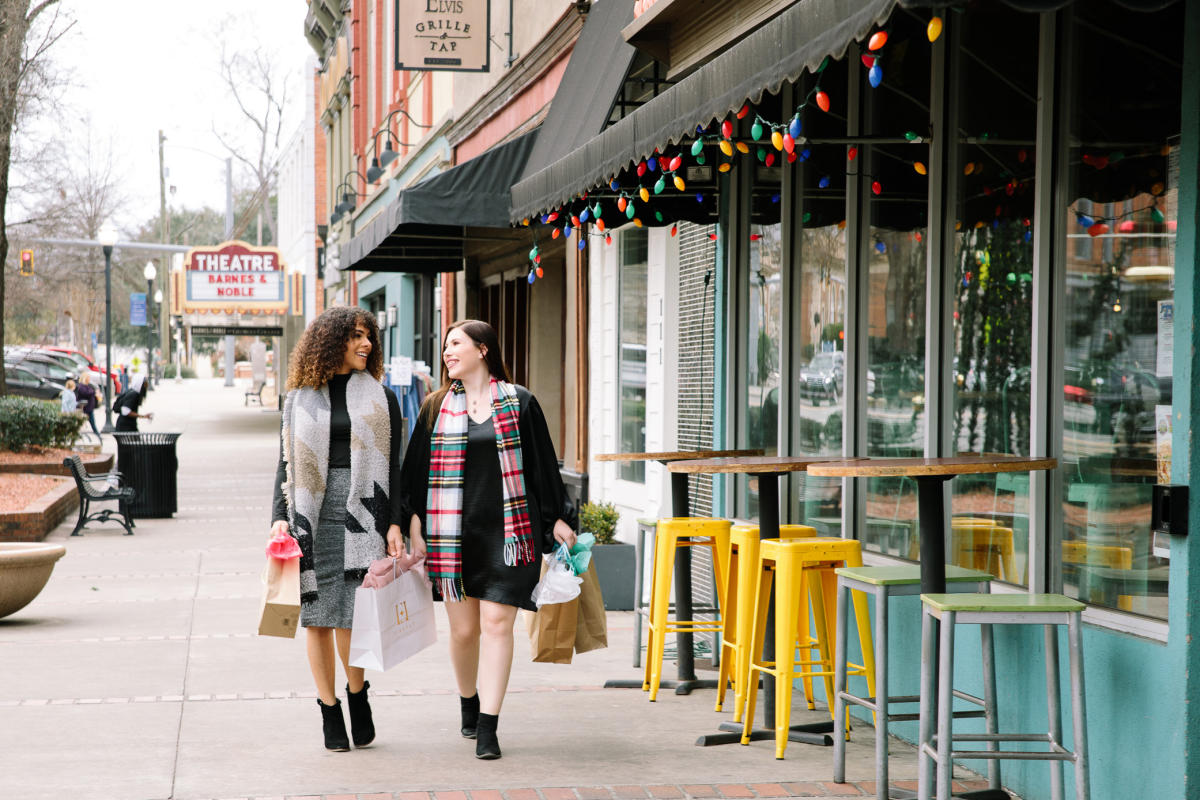 Christmas shopping downtown Milledgeville