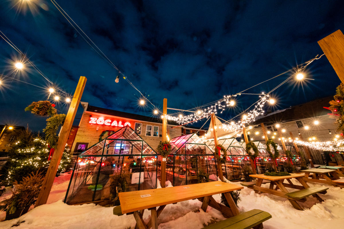 Zocalo Food Truck Park Outdoor Dining in Winter