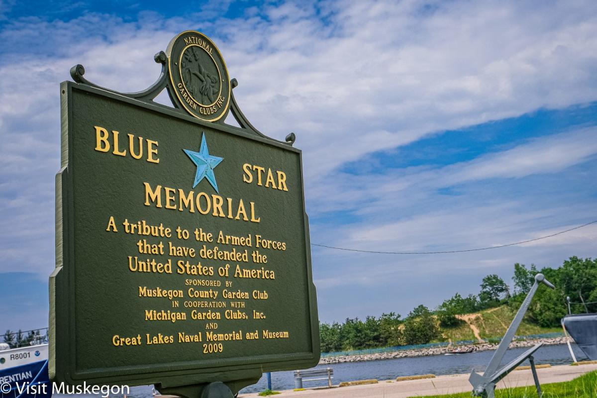 Blue Star Memorial Marker Located at USS Silversides Museum