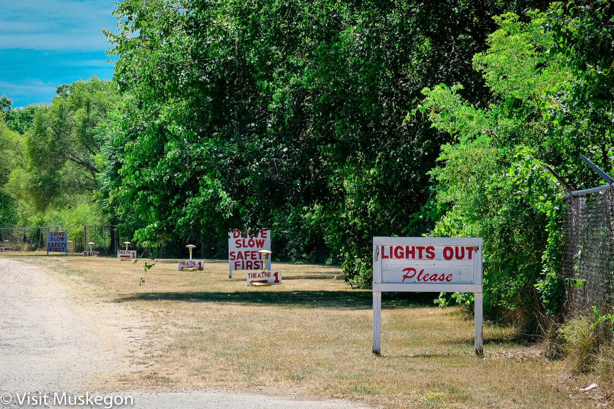 Lights out sign at Getty Drive-In