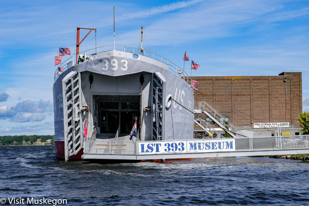 LST bow entrance and lake