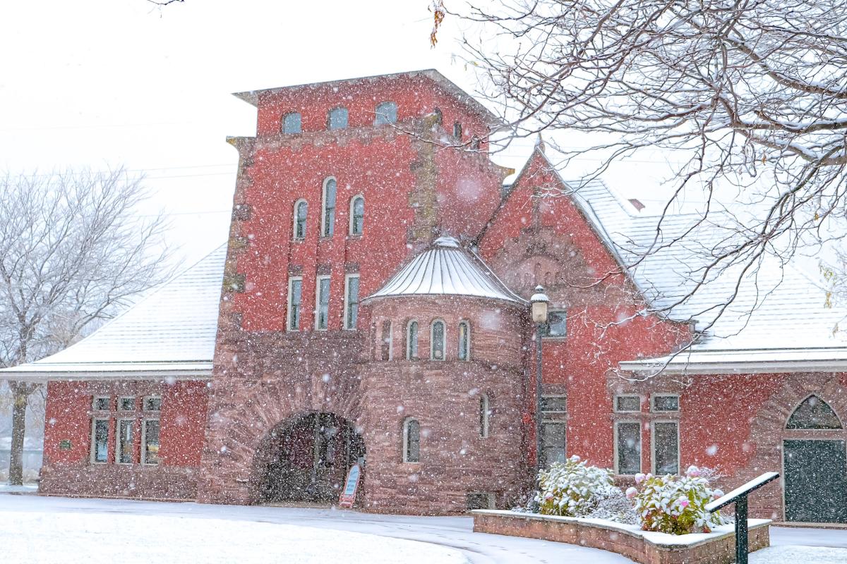 Union Depot Visitor Center in Snow