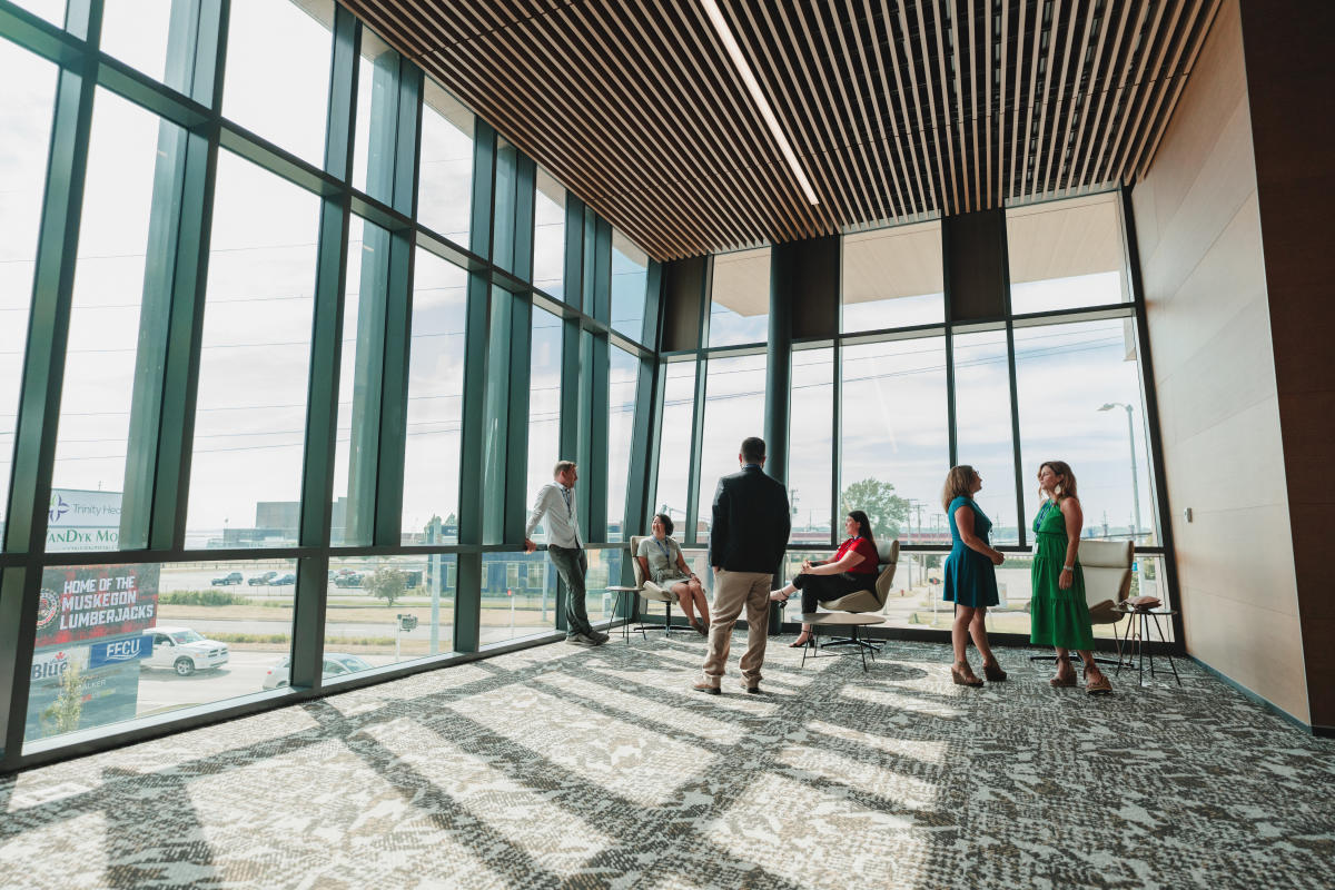 people inside the conference center
