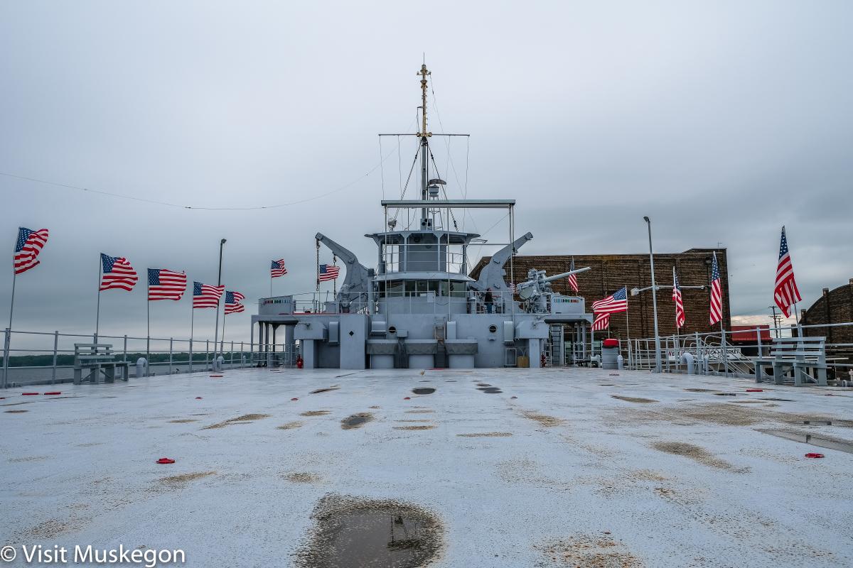 USS LST 393 Exterior Deck and conning station