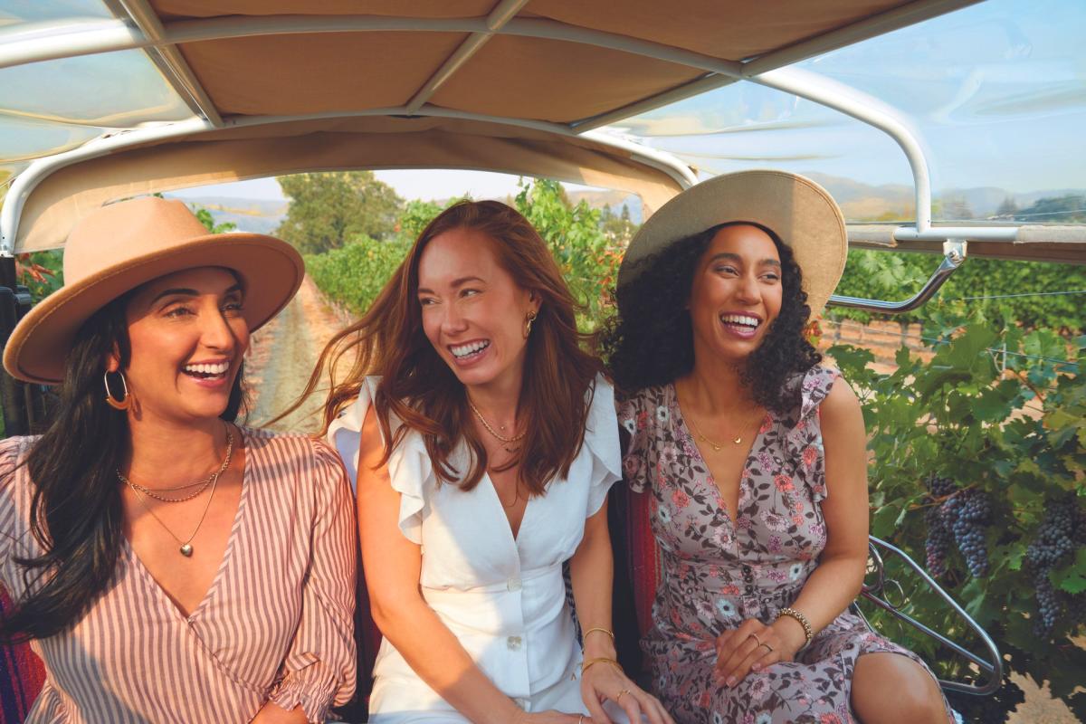 Woman on a Napa Valley tuk tuk tour