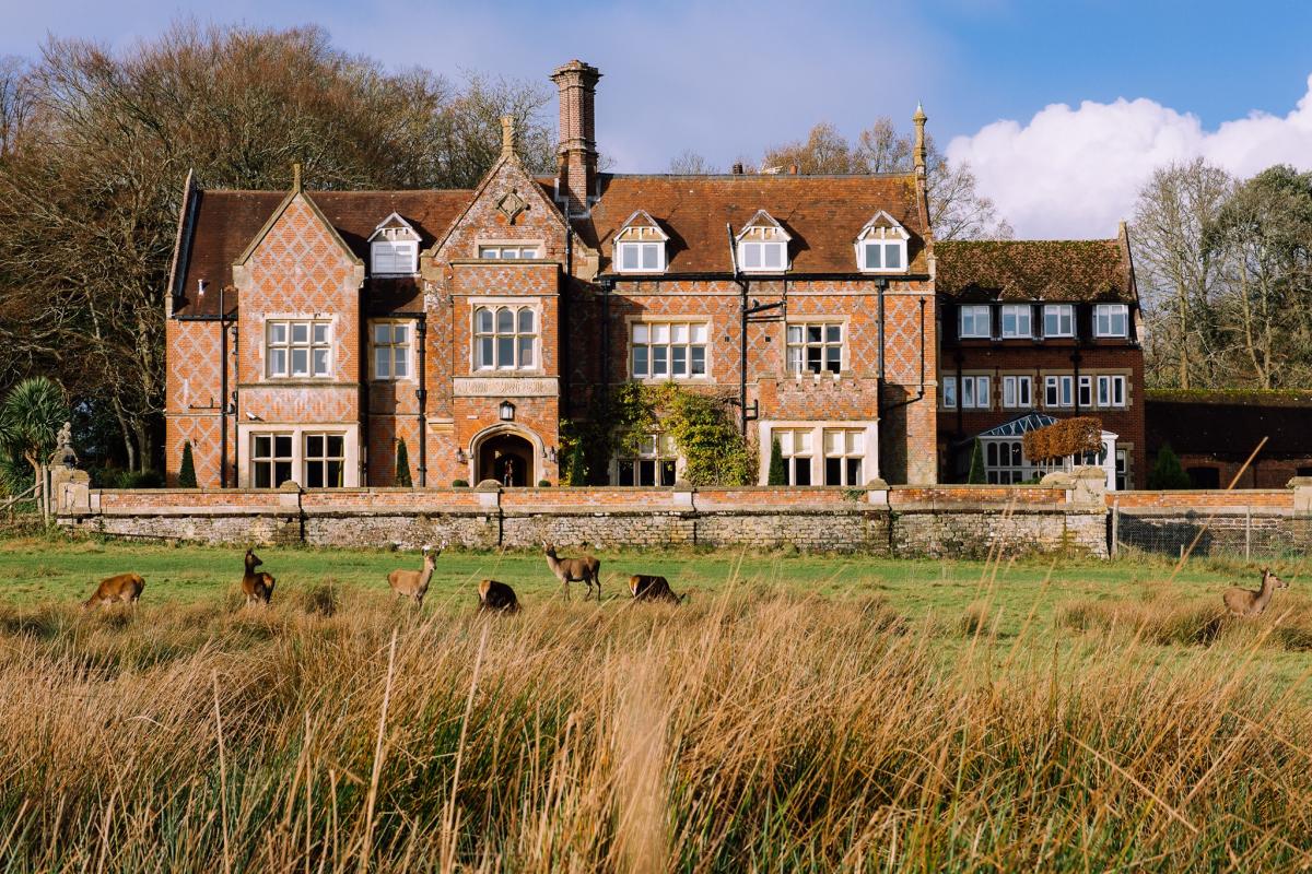 Exterior of Burley Manor Hotel in the New Forest