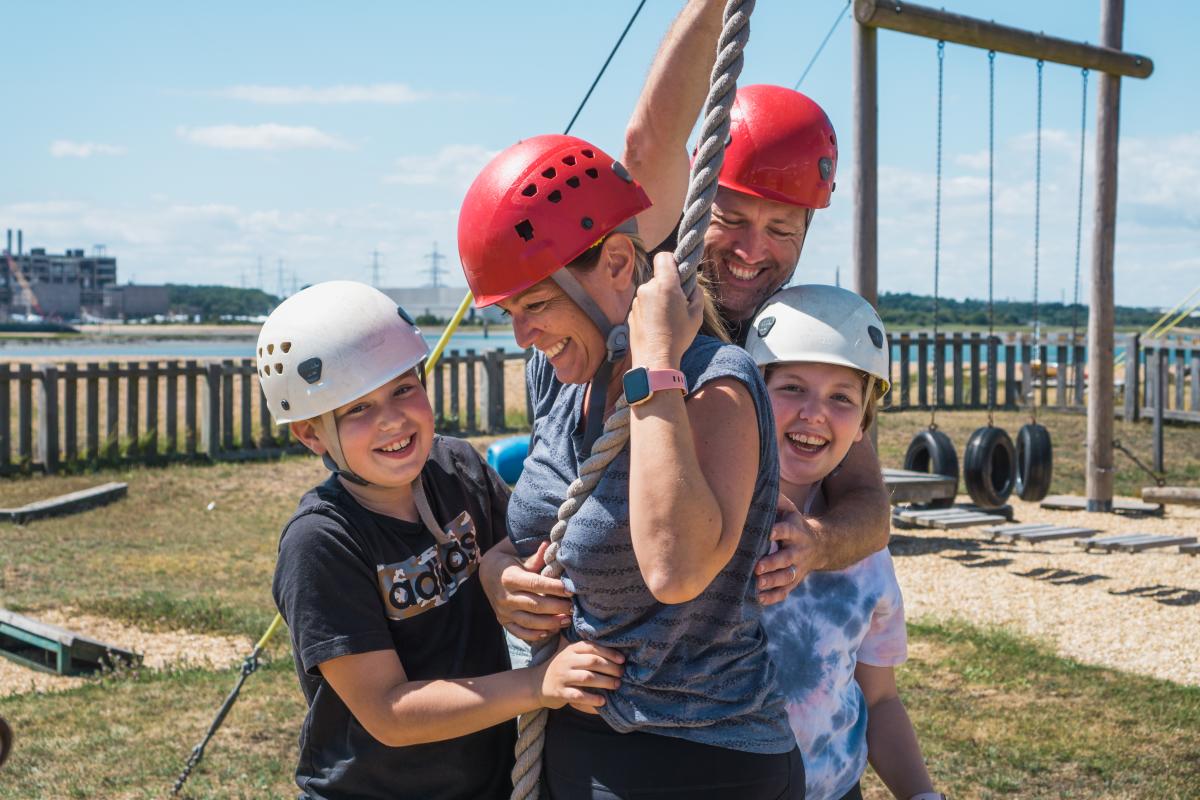 Family at Calshot Activities Centre