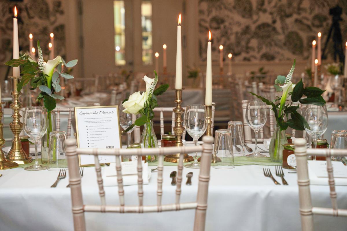 Sway Manor - Wedding - table set up 2