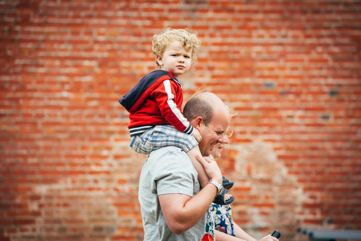 Hurst Castle - Boy on shoulders