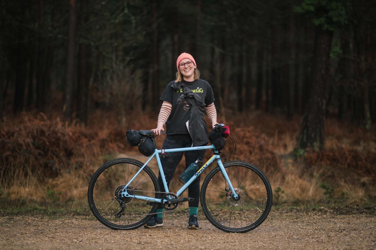 Kate with Surely Bike with The Woods Cyclery in the New Forest