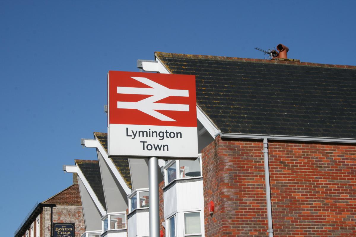 Lymington Train Station Sign