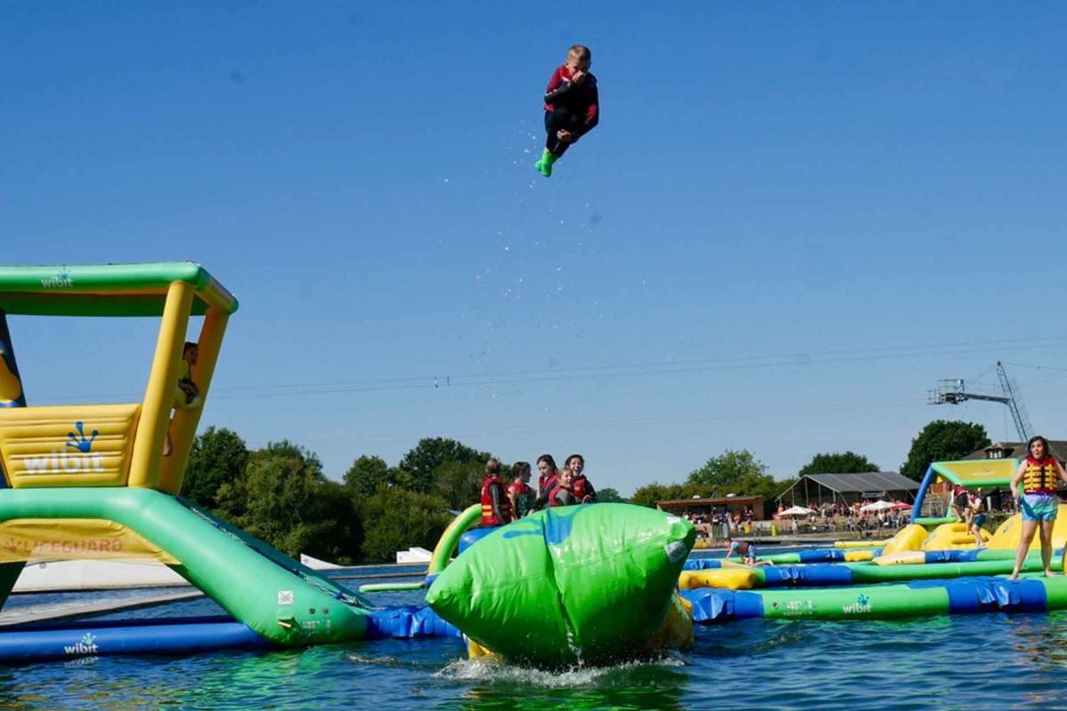 Kids playing at New Forest Water Park