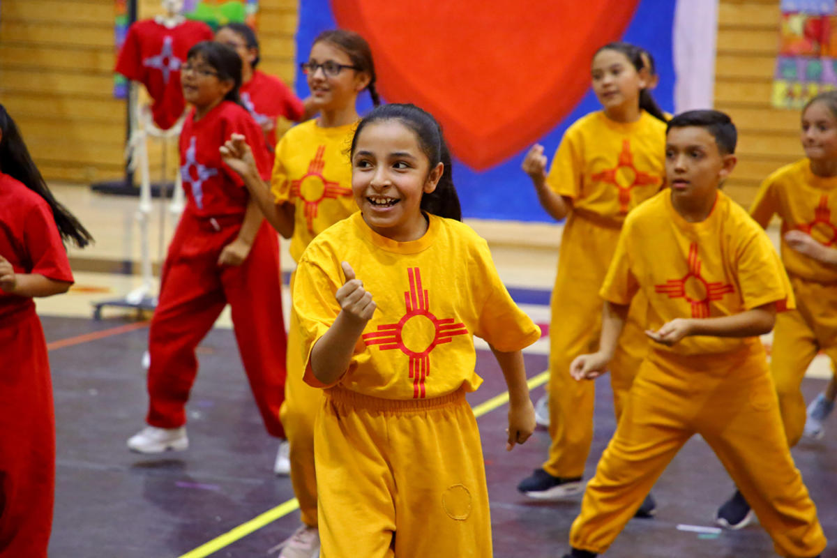 Young dancers perform at Española Valley High School