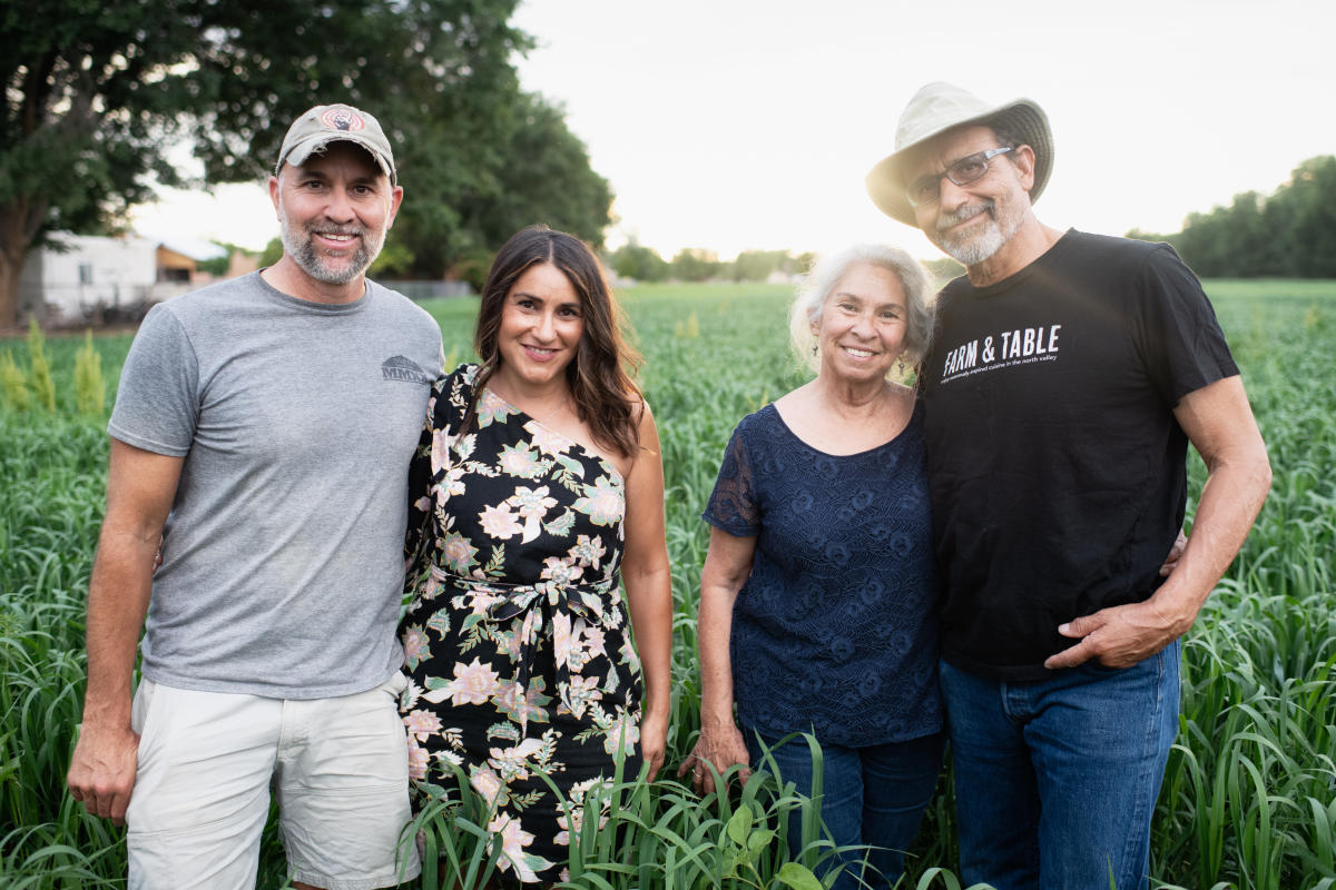 Farm & Table’s Cherie Montoya (second from left), with her partner and parents