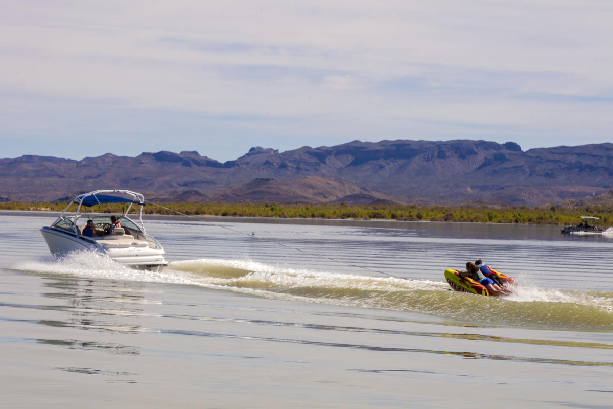 Boat on Elephant Butte Lake